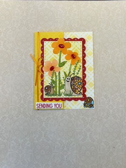 Flowers with sign background die set

