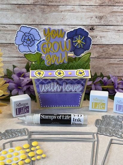 Flower Pot Box Card
