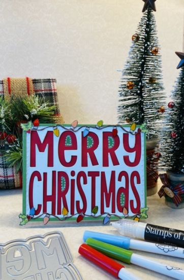 Merry Christmas Fold-it
Holly4christmas is the Christmas lights I used on this card. 
