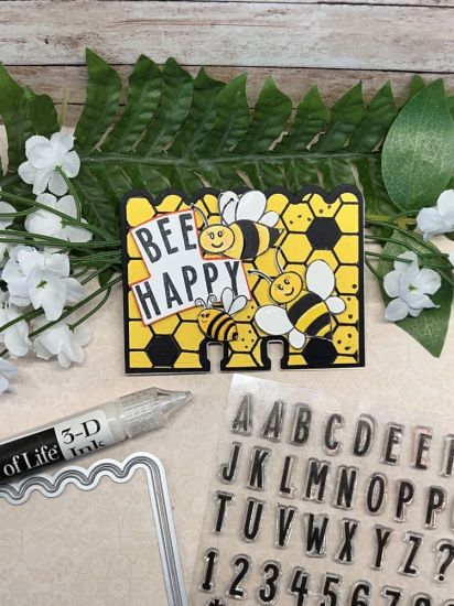 CreativeDex Scalloped Die set, block-alpha4CreativeDex Clear Stamp set
