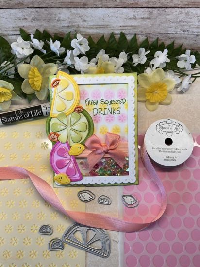 Lemon citrus 2 pack stencils
Keywords: This is a shaker card
