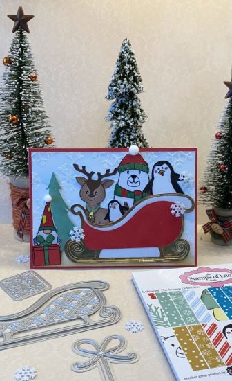 Sleigh Fold-it
Everything I used is from the Celebrate the Season kit.  
