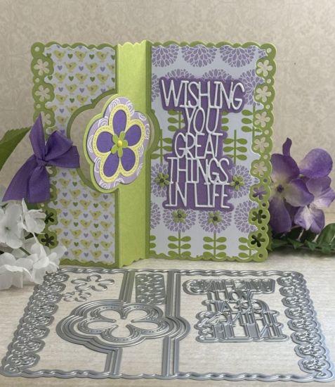 Flower Edge Flip-it Card A2
