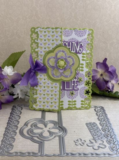 Flower Edge Flip-it Card A2
