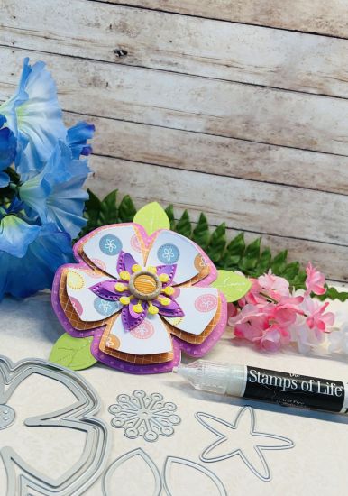 Keywords: Newport Flower A2 Background die set