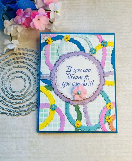 Stitched Dot Deckle Edge Circle Dies
