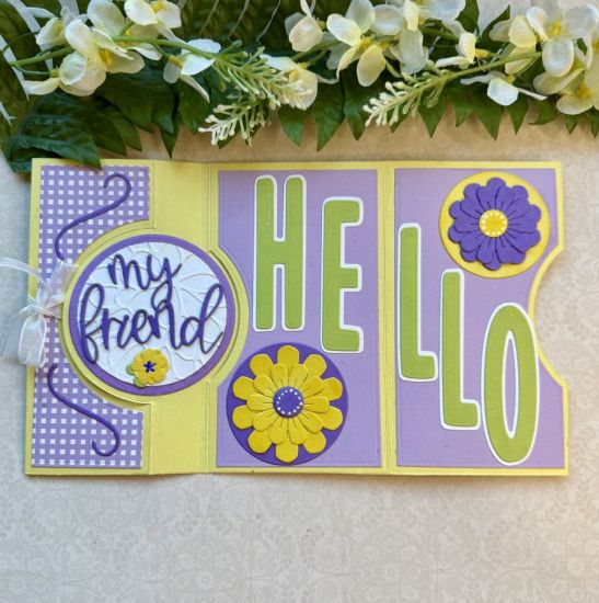 HSN Big Hello A2 Card Die Set
