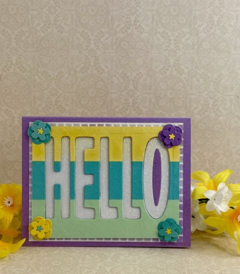 HSN Big Hello A2 Card Die Set
