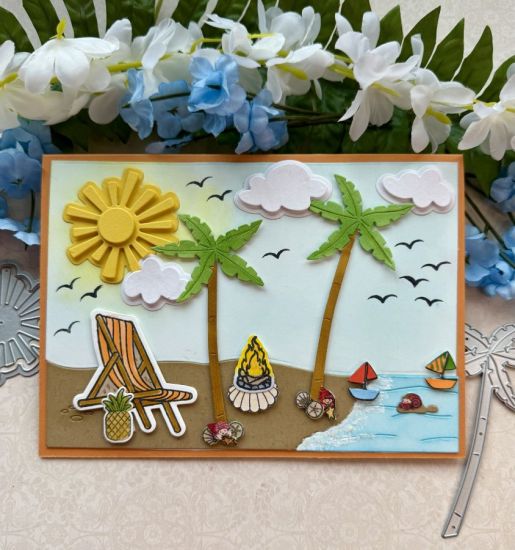Beach Time
Keywords: 5x7BeachSceneBackgroundDie