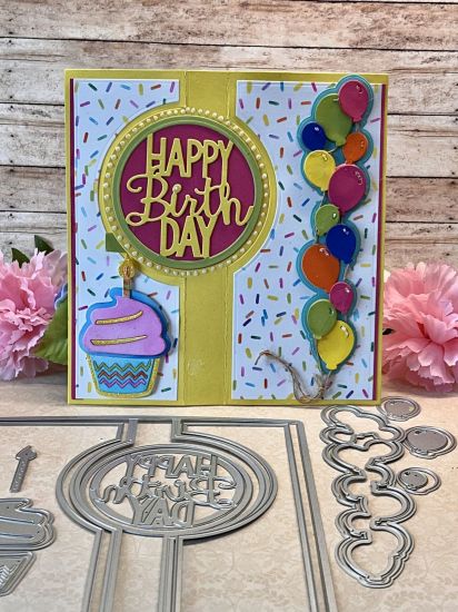 5x7 Circle Flip-it Interactive Card Die Set
