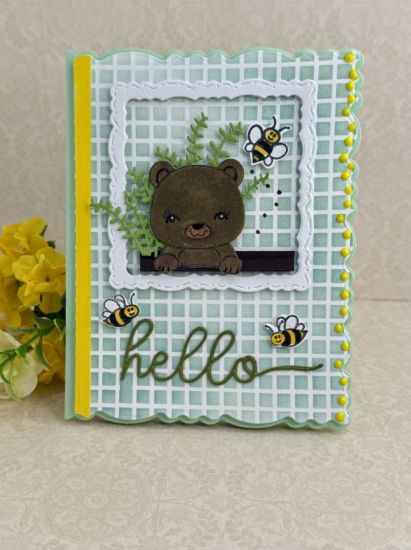 Peeking Critters & More Peeking Critters Stamps 
Bear is TSOL’s Chocolate color. I colored it and the used my water brush on it. 
