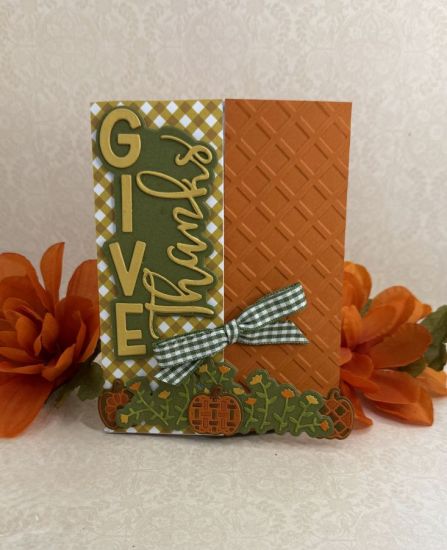 Stand & away Give Thanks Word Dies set of 2
