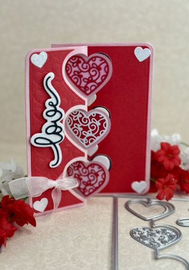Triple Heart Flip-it card
