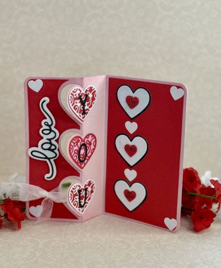 Triple Heart Flip-it card

