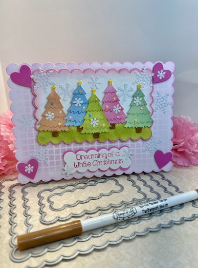 5 x 7 Big Scallop Rectangle card die
