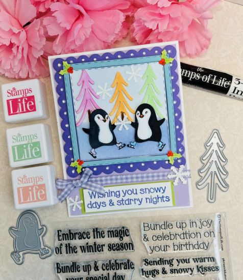Moreskaters2stamp stamps & dies
The penguins I reverse stamped
