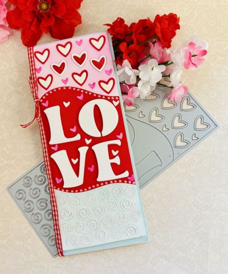 Love Slimline Tri-Background die
