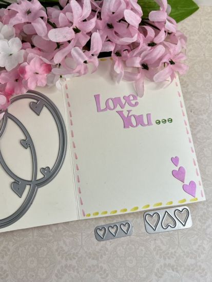Oval Heart Background Die set
