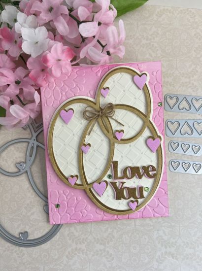 Oval Heart Background Die set
