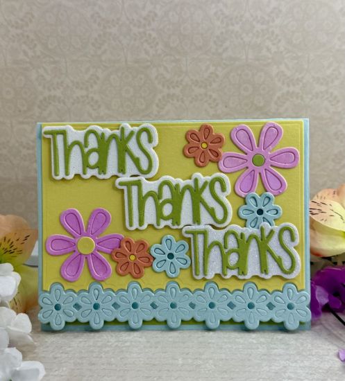 Flower Fringe card dies A2
