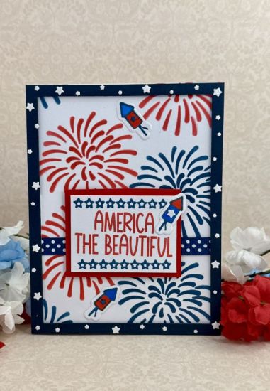 Fun Firecrackers
Fun Fourth stamps & dies, fun firecrackers phrases Fun Firecrackers stamps & dies, rectangle dies & star background die
