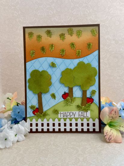 5x7 Fall Tri Background Dies
