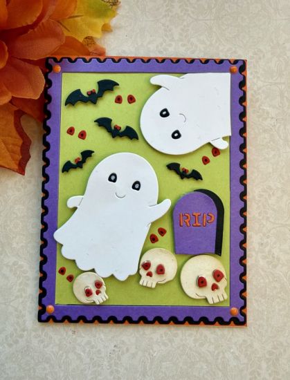 Halloween Postage Stamp Fold-it
