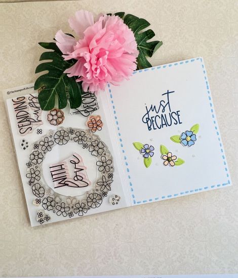 Flower Wreath Clear Stamp & Die set
