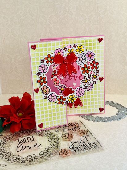 Floral Wreath Stamp & Die set (February 2024 Stamp & die Club)
