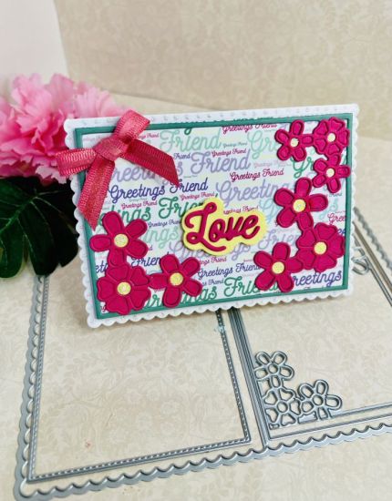 Keywords: A1 Mini Scallop card base Dies
