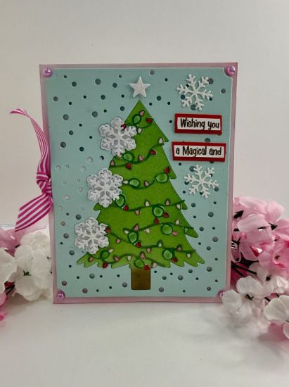 Snowflake Tree Background Die
