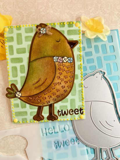 Sassy Bird Fold-it Club May 2024
Keywords: For the colors on the bird I pounced the ink with TSOL ink pouncers