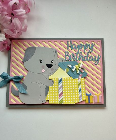 Birthday Dog with Gift Fold-it
