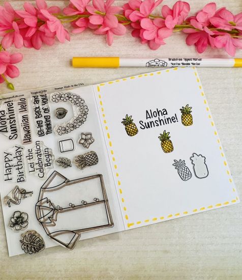 Tropical Vibes Clear Stamp & dies
