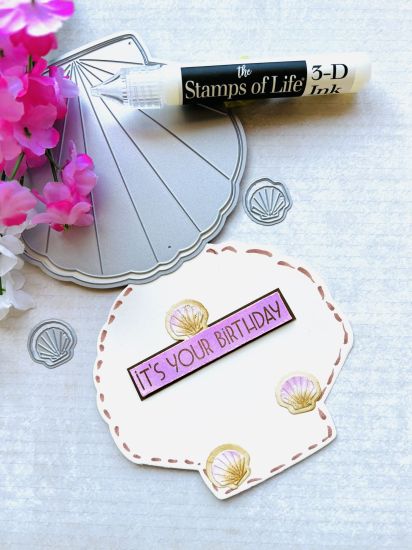 Shell A2 Shaped Card Fold-it die Set
