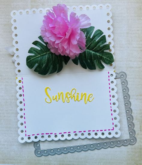 5 x 7 Eyelet Scalloped Rectangle Die Set
