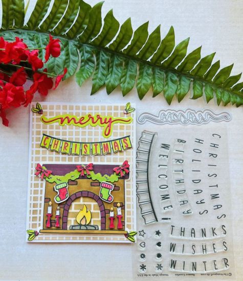 Cozy Fireplace Stamps & dies
