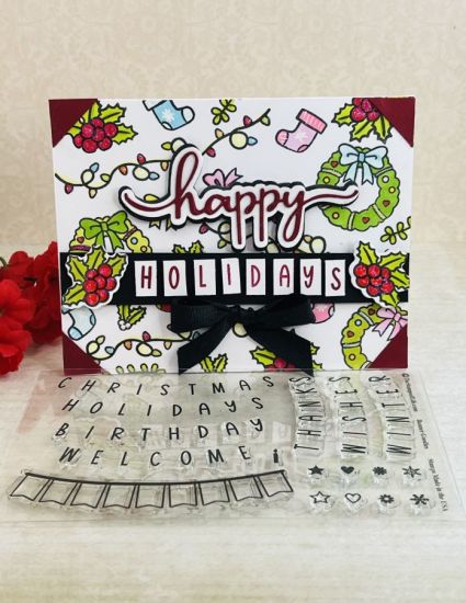 Cozy Fireplace stamps & dies
