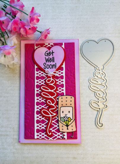Heart Balloon String Word Dies
