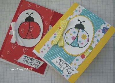 Cards created for military card drive 
Keywords: Love Bugs