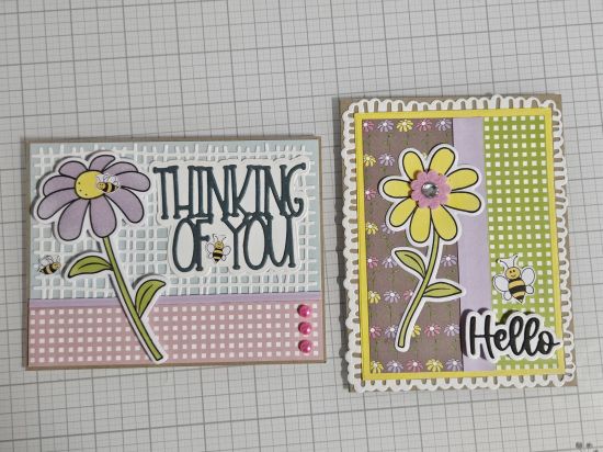 Keywords: June 2024, Lavish Long Stem Flowers, Hello, Thinking of You, Burlap Background Dies, Bees