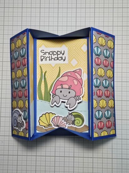 Keywords: FoldingBoxCard Hermit crabs, birthday