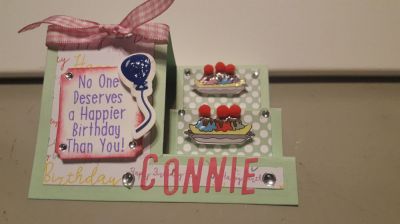 Happy Birthday
Made this card using the mini step_up card die set from stamps of Life. Along with the card stock and pattern paper and embellishments included in the March card club kit.
