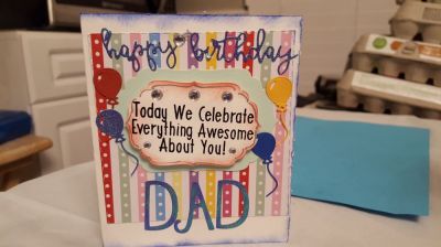 Happy Birthday 
For this card I used white card stock and stitched square dies.used the pattern paper cardstock and embellished the card using the balloon dies and happy birthday dies and quirky letter dies .Used the blueberry ink pad for brushing the edges of the card.and  birthday greeting stamps from the March card kit.
