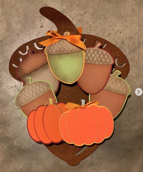acorn pumpkin fold it wreath
