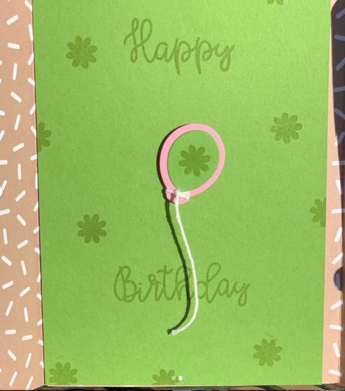 Keywords: gate fold A2 flower balloon card kit