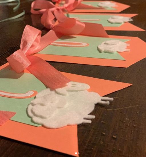 Keywords: sheep large letter banner bunting felt