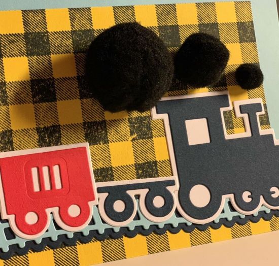 train choo choo
I made the background. The "smoke" is pompoms.
Keywords: train choo choo