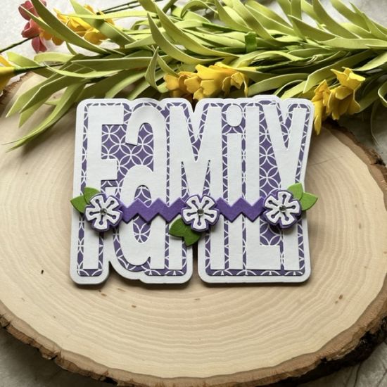 Family word fold it, Newport flowers, border dies

