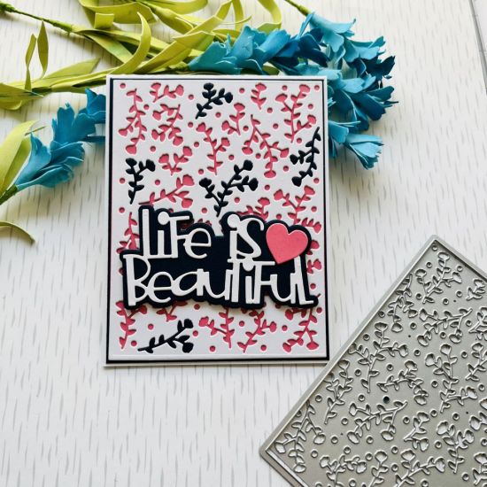 Floral with stems background die

